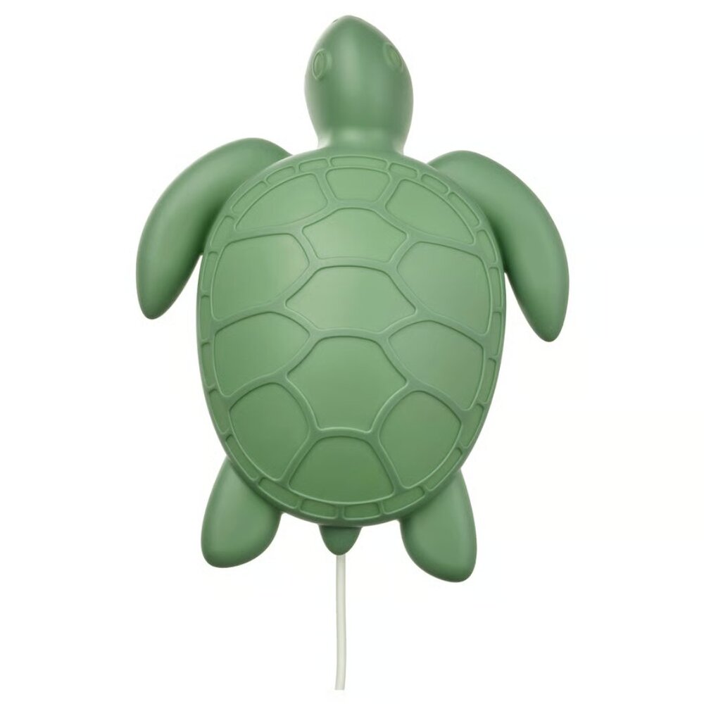 *NIB IKEA BLAVINGAD LED Green Turtle plastic wall mounted lamp